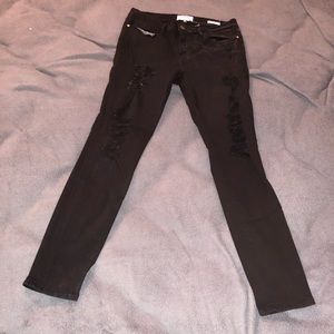 FRAME Demin ripped black jeans Le SKINNY SIZE 31😍
